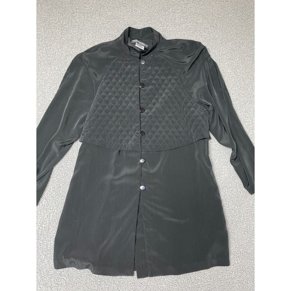 Vintage S.G Sport Collection Women Jacket trench lightweight black size small‎